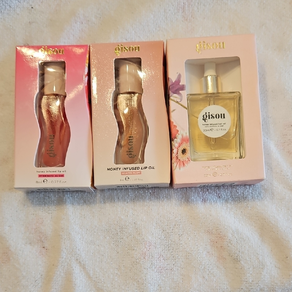 Honey Infused Lip Oil & Hair Oil Set - Pink